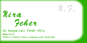 mira feher business card