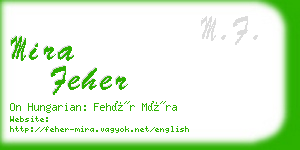 mira feher business card